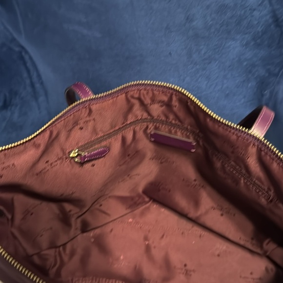 Kate Spade Vibrant Purple Tote with Patterned Scarf - Picture 5 of 7